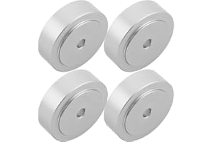 LIFKOME 4 Pcs Cutting Board Non-Slip Feet Pads, Silver 30mm Diameter X 10mm Height, Anti-Scratch Support