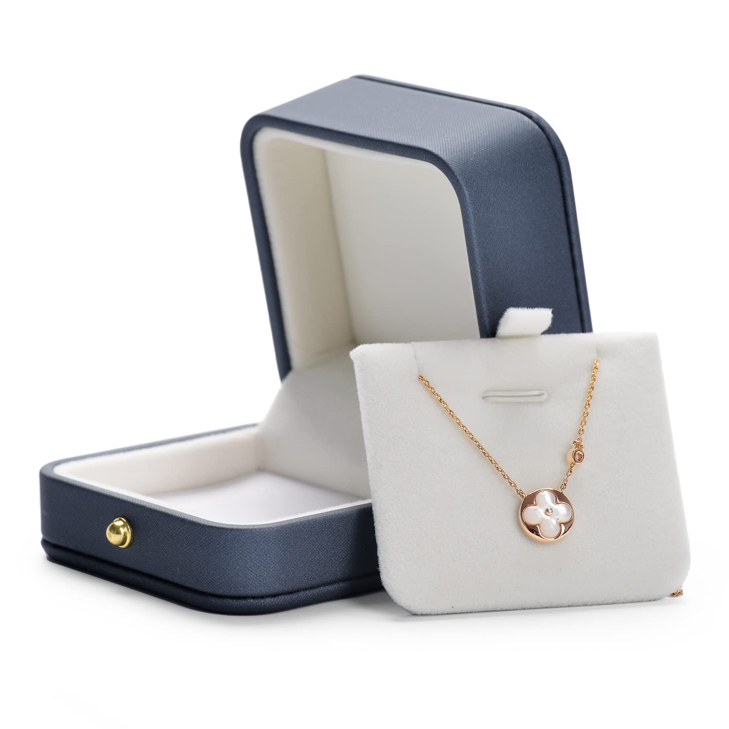 Oirlv PU Leather Necklace Boxes Necklace Organiser Box Pendant Gift Box for Long Chain Necklace Pendant Display Storage and Display