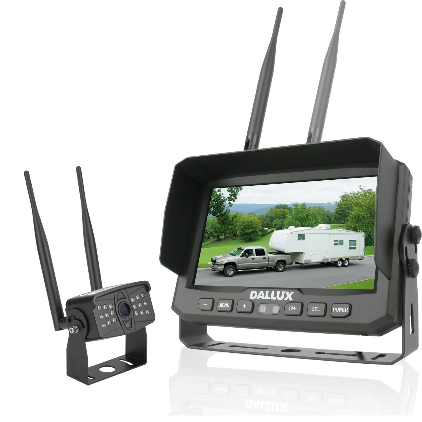 Wireless Reversing Camera Kit with 7 inch DVR Monitor for heavy vehicles/Pickup/trucks/trailers/buses/van/RV campers/agriculture with 1080P Night Vision Stable Signal Rearview IP69K Backup Camera