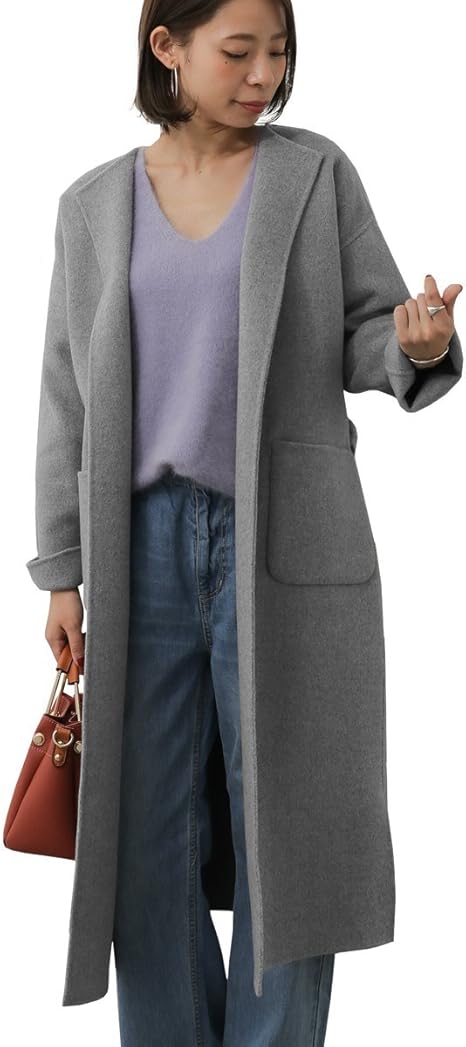 アーバンリサーチ ドアーズ ジャケット コート ウールガウンコート レディース Gray One コート ジャケット 通販 Amazon