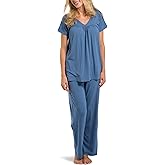 Fishers Finery Women's EcoFabric Pajama Set; Short Sleeve Top & Full Length Pant with Gift Box