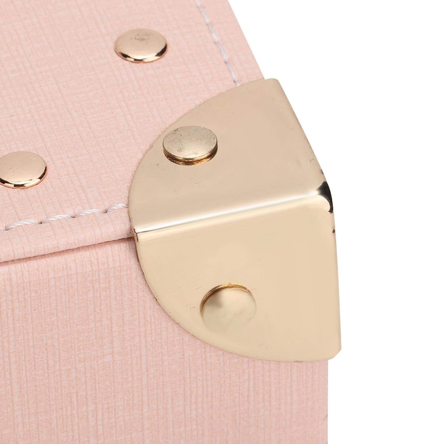 Jewelry Display Case, PU Leather Organizer Case, Divided Grid 2 Layers Exquisite Lock Design for