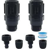 Biaungdo 25 PSI Drip Irrigation Pressure Regulator Kit with 1/2 Adapter | 5 Pcs,25 PSI Regulation, ABS Material, 3/4 Inch FHT MHT, Leak-Free Seal, For Garden Landscape Greenhouse