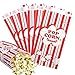 1 oz Popcorn Bags 100pcs Red and White Stripes Paper Bags