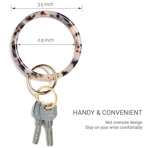 Mymazn Key Ring Bracelet Wristlet Keychain Bangle Keyring for