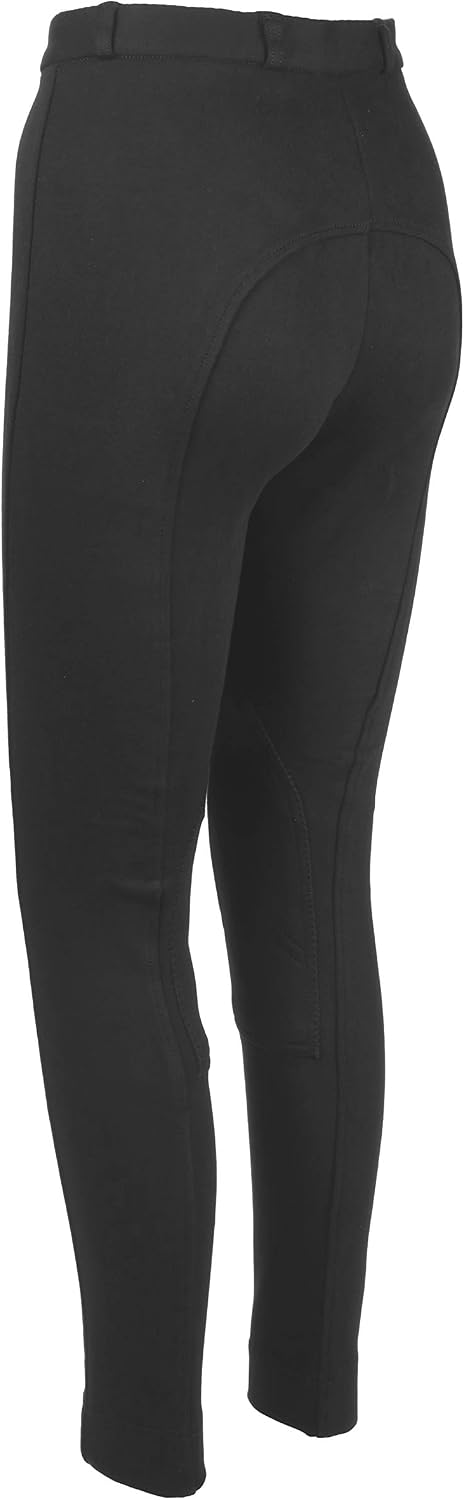 Avon Equine Women's Cotton Lycra Jodhpurs JODPHURS JODS Soft Knee Patch Equestrian 4 Way Stretch Ladies Horse Riding Pants (Grey, 24) - Image 3