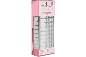Dashing Diva Gloss Nail Strips 5-in-1 Kit - Best of Blancs - UV Free, Chip Resistant, Long Lasting Gel Nail Stickers - Contains 110 wraps, 5 prep pads, 2 nail files