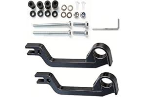 34452 Aluminum Handguard Mount Kit Compatible with PowerMadd Sentinel Hand Guards, Universal Black Mount Hardware for Snowmob