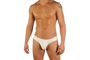 Gary Majdell Sport Mens Solid White Contour Pouch Bikini Swimsuit Size Medium