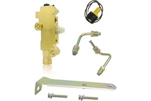 Femibon PV2 Brass Disc/Drum Disc Front Drum Rear Brake Proportioning Valve & Mount Bracket Connector Kit, Compatible with for Chevy Buick Classic Car & Truck, Replace