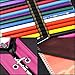 YOUSHARES 180 Slots PU Leather Colored Pencil Case - Large Capacity Carrying Case for Prismacolor Watercolor Pencils, Crayola Colored Pencils, Marco Pens, Gel Pens（Red）