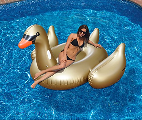 Swimline 90701Giant Golden Goose Ride-On Ride On