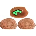 STOBOK Magic Trick Set 3 Walnut Shell and 5 Soft Balls