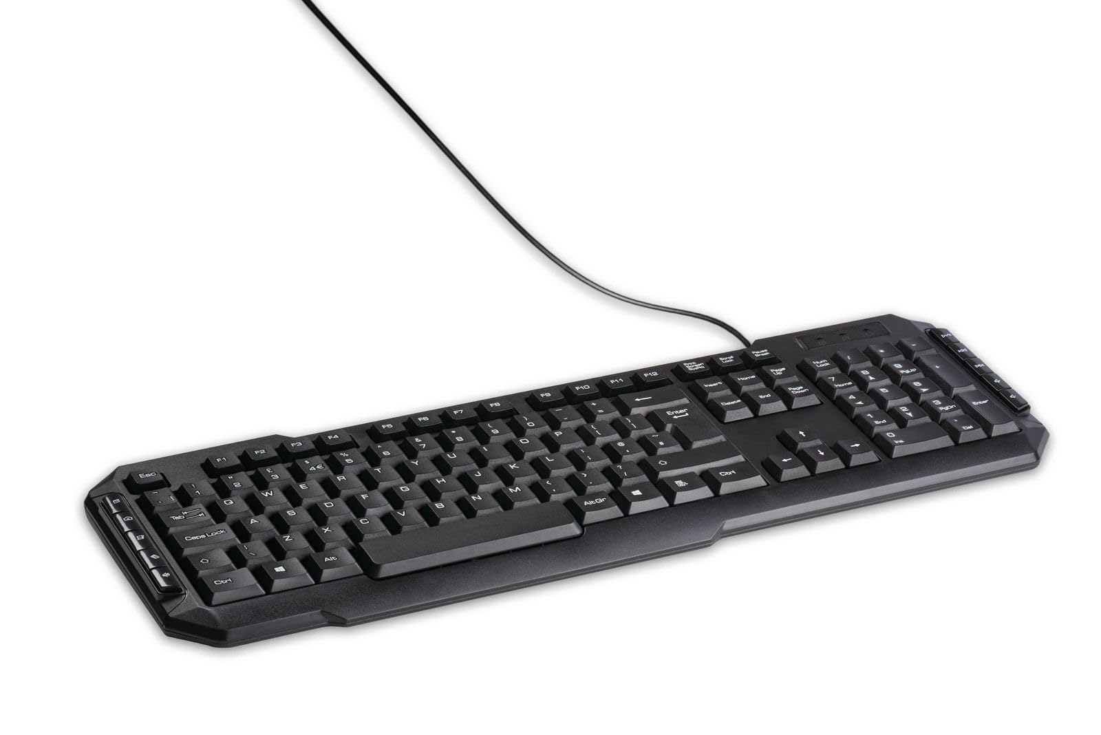 Q-Connect Ergonomic Wired Keyboard Black