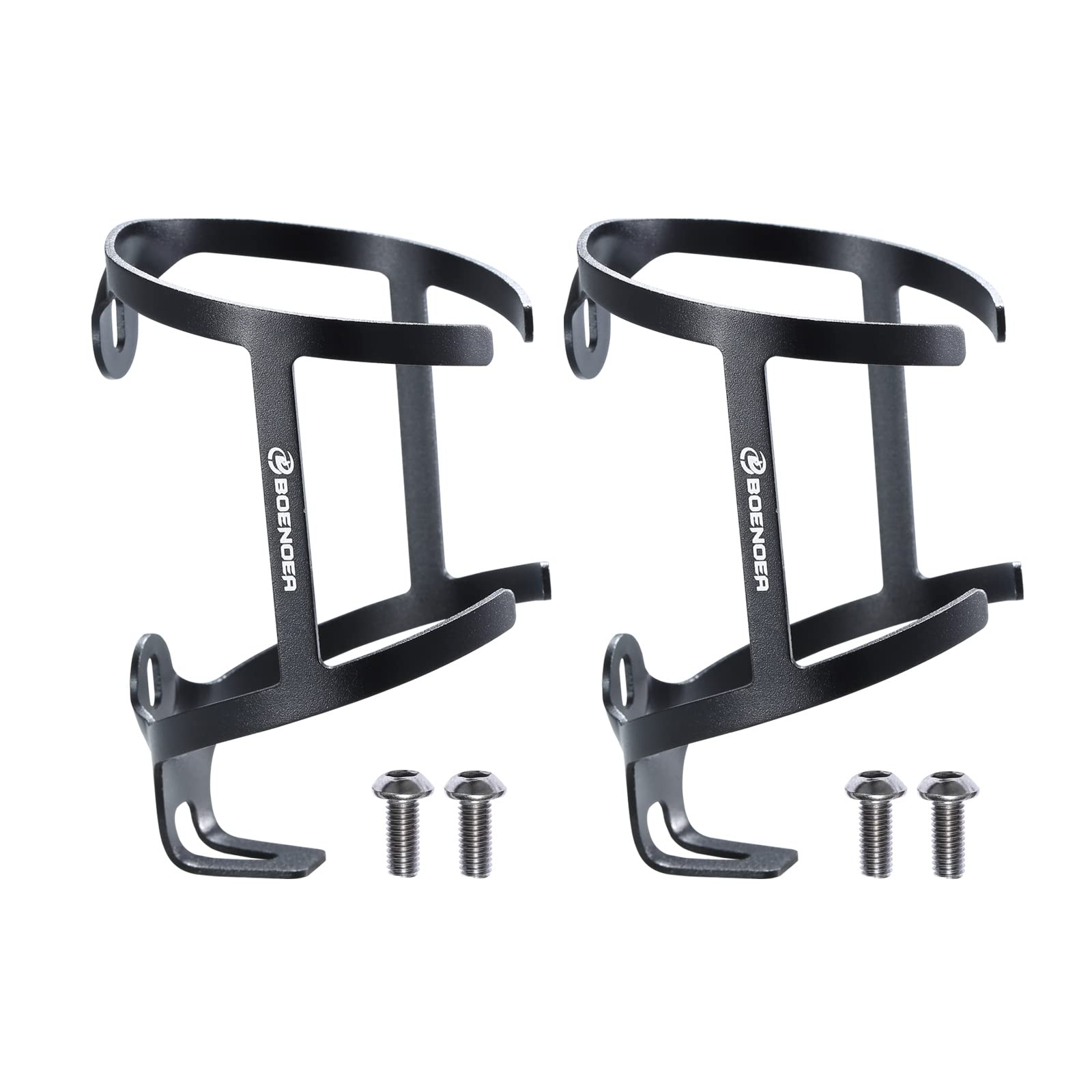 Bynccea Bicycle Bottle Holder Black Aluminium Bottle Holder with Secure Restraint System Bicycle Water Bottle Holder Quick Release with Mounting Screws Suitable for MTB