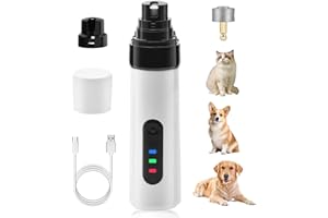 Koujut Heusom Silent Groom Pro Nail Grinder, 2025 Upgraded Dog Silent Nail Grinder for Dogs Silent Dog Nail Trimmer, Electric Dog Nail Clippers Pet Paws Grooming Smoothing Tool (1 Pack, Universal)