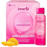 CJwellcare Innerb Glowshot Collagen (10.1 fl oz, 6 Servings) - Marine Liquid Collagen for Women, 3,000mg Collagen Peptides, Collagen Shots for High Absorption, Hair, Skin & Nails Supplement
