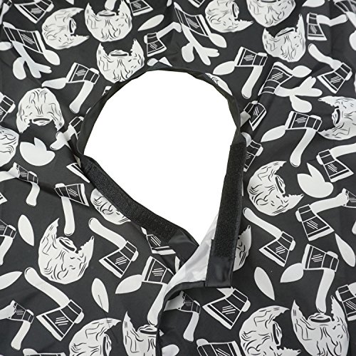 Colorfulife Beard Catcher Cape Apron Beard Trimming Bib Aprons for Shaving ,Hair Clippings Grooming Capes Cloth (Black) - Thumbnail 5
