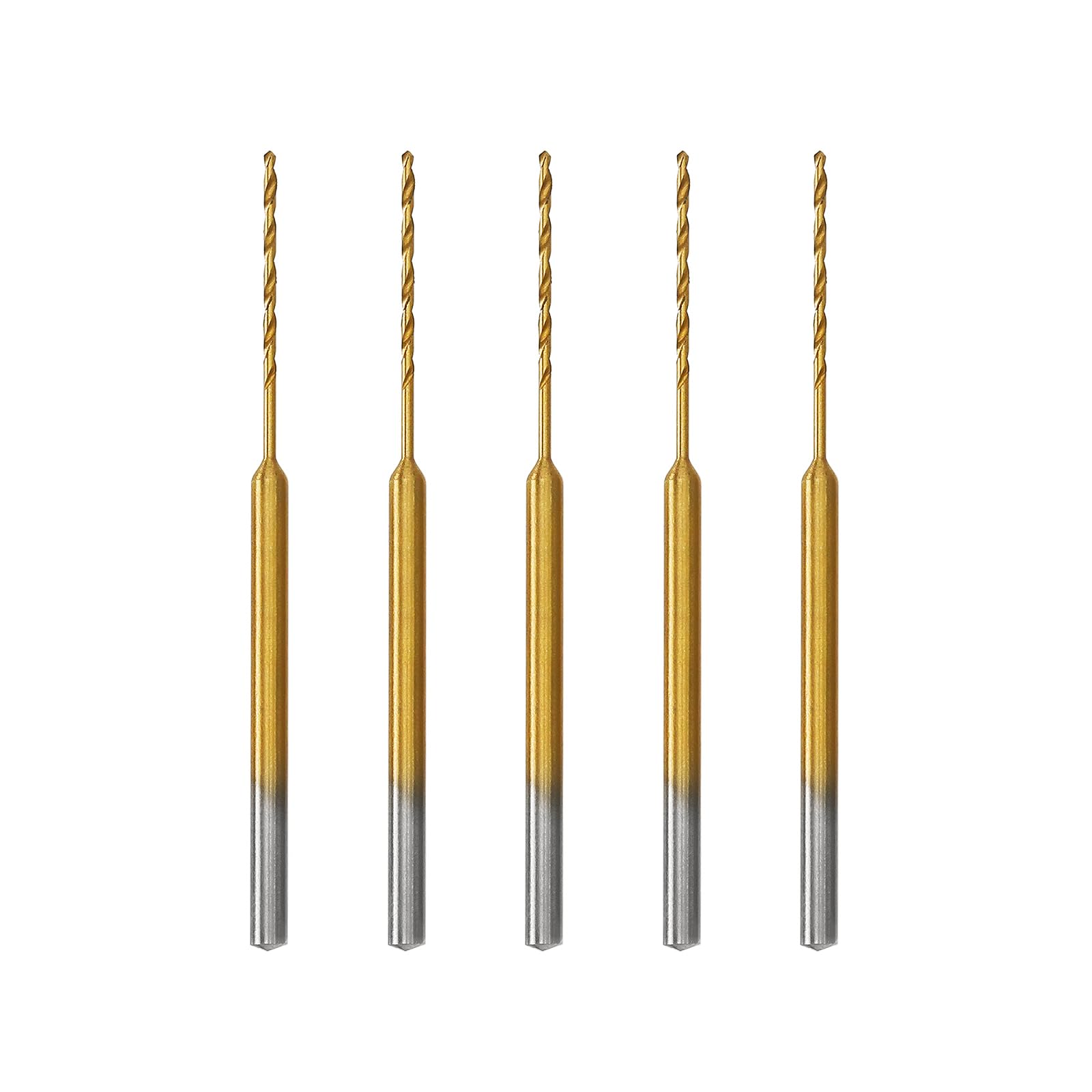 OTOTEC 5Pcs HSS Micro Twist Drill Bit Micro Drills Fast Cut Steel Spiral Bits Hand Tools Accessories Compatible with Proxxon 28852 0.8MM x 2.35MM