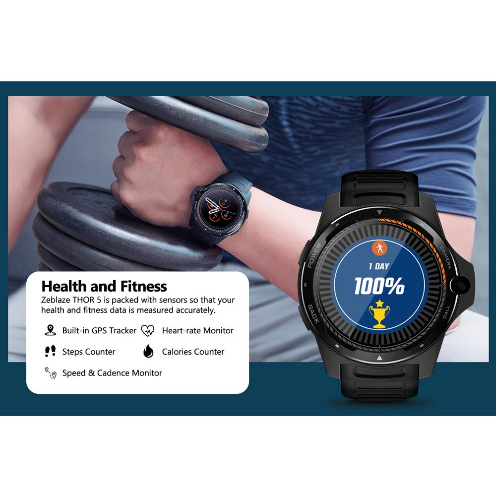 ZMCY Zeblaze Thor 5 Reloj Inteligente, Sistema Dual para Hombres ...