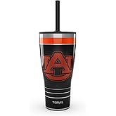 Tervis Traveler Auburn Tigers - Night Game Triple Walled Insulated Tumbler Travel Cup Keeps Drinks Cold & Hot, 30oz Straw Lid, Stainless Steel