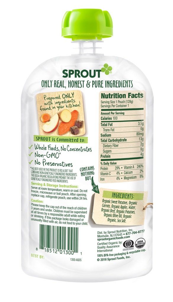 sprout baby food pouches