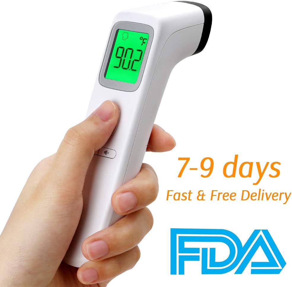 2020 New Forehead Thermometer, FDA Approved, Non-Contact Infrared Forehead Thermometer with Digital LCD Display, Multifunction Handheld Forehead Temperature Gun for Baby Kids and Adult, Fast Delivery