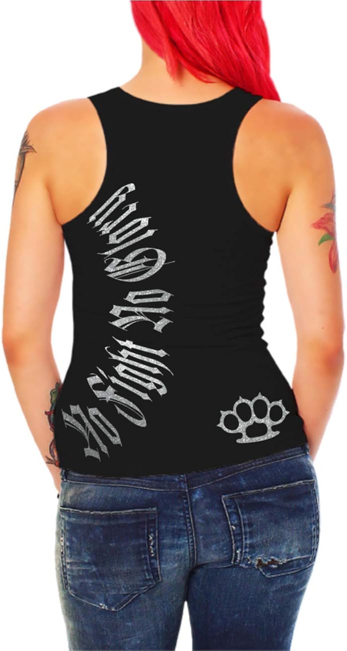 Frauen Und Girls Tank Top Tragershirt Smile Now Cry Later Silber Mit Ruckendruck Fun Bekleidung Tops Shirts