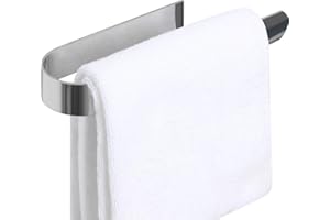 HouseAid Self Adhesive Hand Towel Holder for Bathroom, Stainless Steel Adhesive Towel Bar, No Drilling Modern Hand Towel Hanger, Polished Chrome