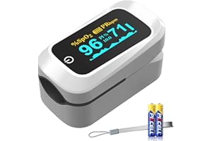 Fingertip Pulse Oximeter Blood Oxygen Monitor for Homes Outdoor Sport Fitness Usage Ideal Christmas Santa Gift for Parent Inc