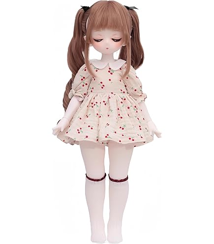 Amazon.com: 1/4 BJD Doll Kawaii Doll Move Joints Handmade Makeup