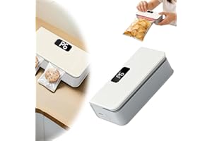 USB-C Rechargeable Mini Bag Sealer, 6-Level Adjustable Heat Sealer & Cutter with Magnetic Base, Perfect for Kitchen, Fridge, 