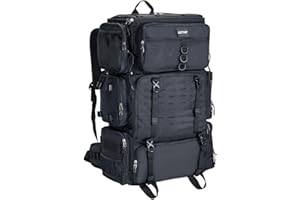 Goture 72L Large Fishing Backpack with Cooler, Wet Split Compartment, Adjustable Compartment & Rain Cover, Water Resistant Fi