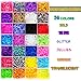 Parhlen Rubber Bands Refill Kit, 12500+ Loom Bands in Include 36 Colors with 5 Hooks, 500 Clips for Kids Bracelet Making Kit DIY Band Crafting