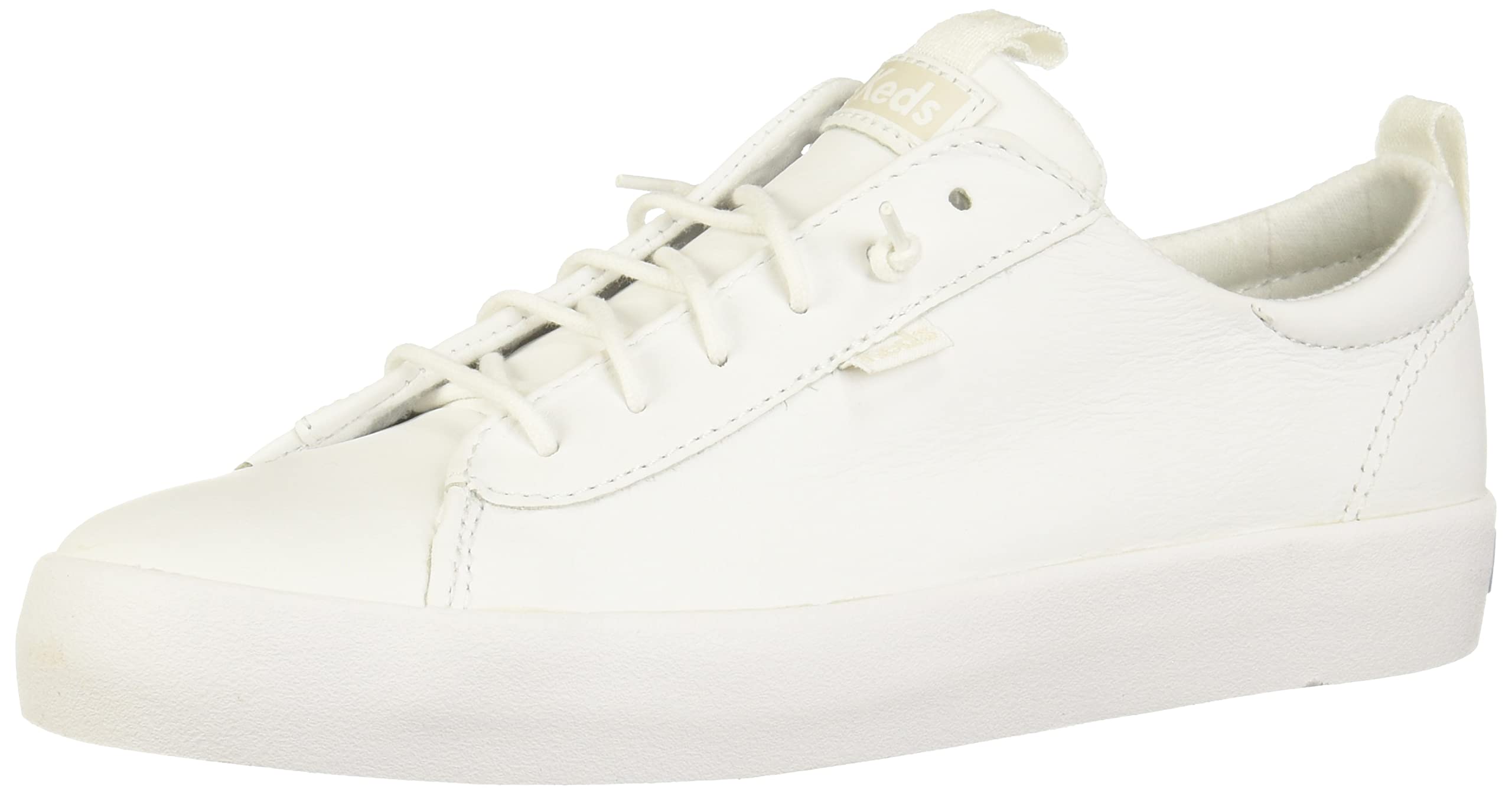 Keds Women’s Kickback Sneaker, White Leather, 7