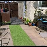 GardenKraft Artificial Grass Roll 4m x 1m 20mm Pile UV Dark Green view 9