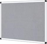 VIZ-PRO Notice Board Grey Felt 120 x 90 cm Aluminium Frame