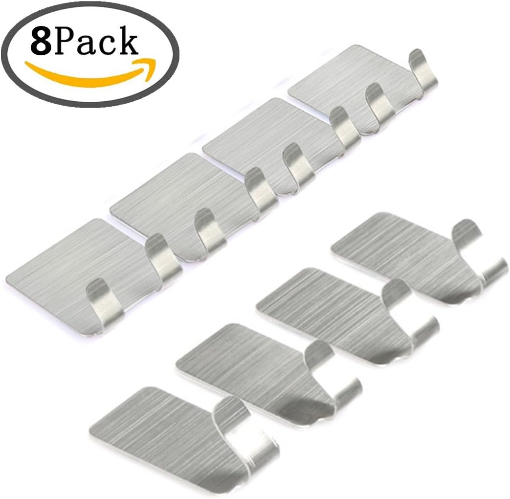 Carmilo 3M Adhesive towel hooks,coat hooks,bathroom hooks and fitting room hooks.Made of 304 stainless steel,wiredrawing surface treatment.