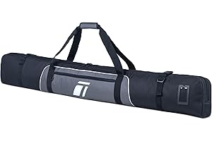 Tonesport Padded Ski Bag For Air Travel - Waterproof, Up to 175 CM Skis