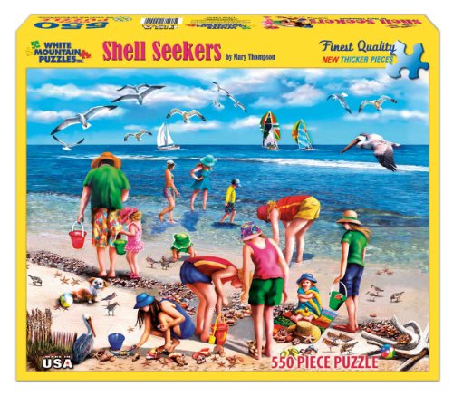 White Mountain Puzzles Shell Seekers -550 Piece Jigsaw Puzzle