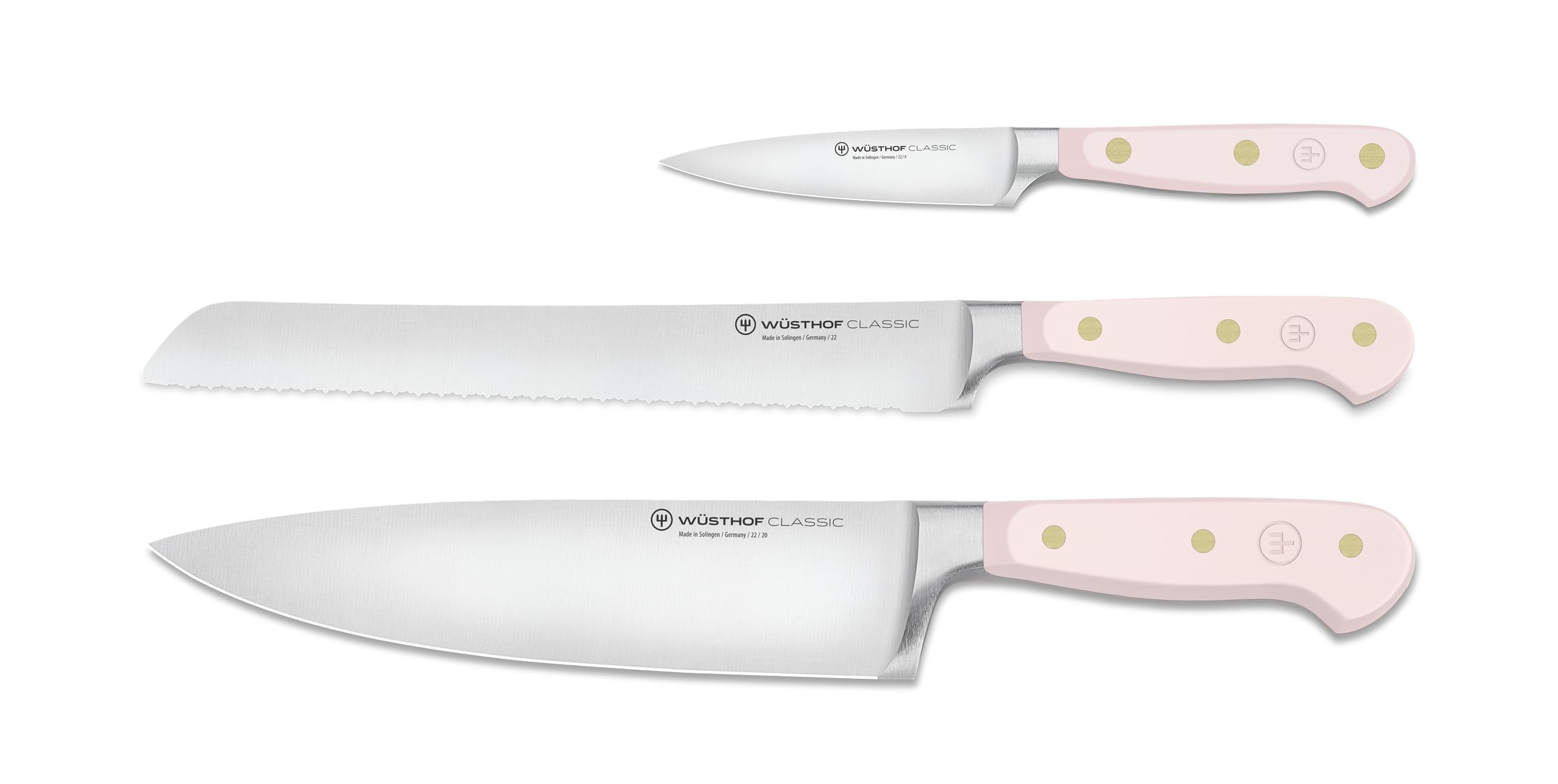 WÜSTHOF Classic Pink Himalayan Salt 3-Piece Starter Knife Set