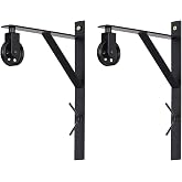 Topotdor Wall Mount Bracket and Pulley Set of 2 | Vintage Farmhouse Hanging Lighting DIY Industrial Pendant Light Fixture