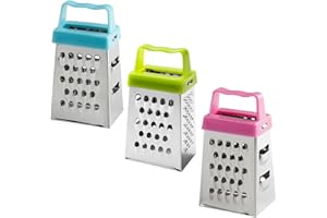 Set of 3 Miniature Square Graters Easy to Clean Kitchen Cheese Grater for Culinary Enthusiasts Cheese Shredding Stainless Ste