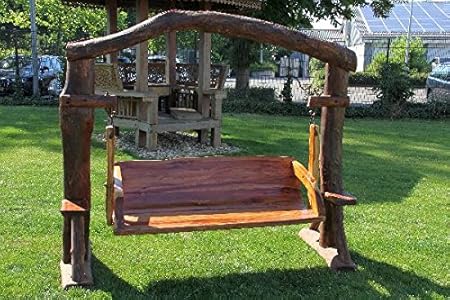 Amazon De Hollywoodschaukel Gartenschaukel Schaukel Holz Massiv Suar 220x190x95