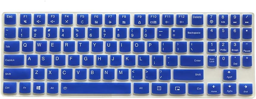 Aozn Silicone Keyboard Cover Skin Protector for 15.6 inch Lenovo Legion Y520 Y530 Y720 R720 Y7000 15” Gaming Laptop US Layout, Blue