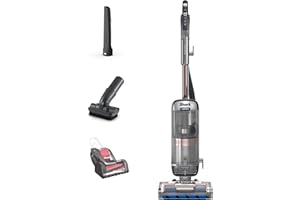 Shark AZ2002 Vertex Powered Lift-Away Upright Vacuum with DuoClean PowerFins, Self-Cleaning Brushroll, Large Dust Cup, Pet Crevice Tool, Dusting Brush & Power Brush, Silver/Rose Gold