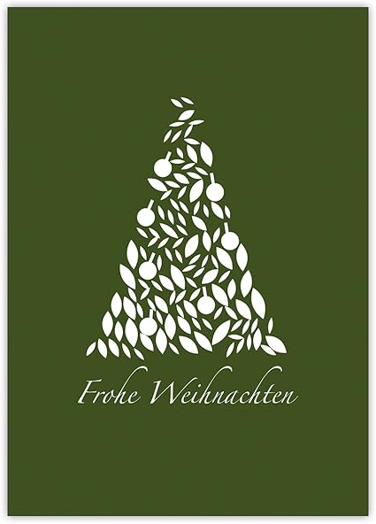 Albero Di Natale Amazon.Elegante Cartolina Di Natale In Verde Con Grafica Fantastica Albero Di Natale Buon Natale Amazon It Cancelleria E Prodotti Per Ufficio