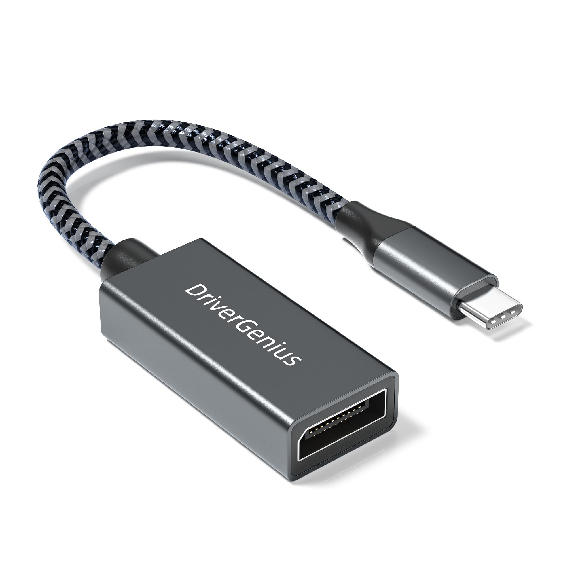 DriverGenius 8K USB-C to DisplayPort Adapter - 7680x4320 USB Type-C to DP Monitor Video Converter [8K@60Hz / 4K@144Hz, HDR]