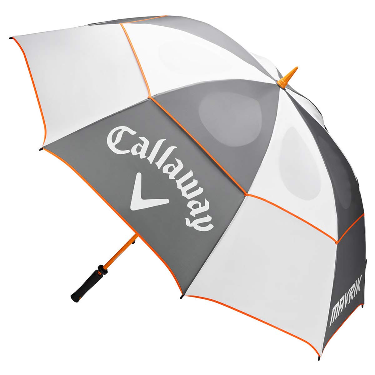 Callaway Golf 2020 Mavrik Double Canopy Umbrella, White/Charcoal/Orange, One Size, 5920007