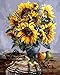 Adult Paint by Numbers, Komking DIY Paint by Number Kits on Canvas Painting for Home Decoration, Beautiful Sunflower 16x20inch